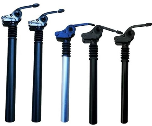 SattelstüTze 1 Stück E-Bike Sattelstütze 27,2 28,6 31,8 33,9 mm Federungsdämpfung Sitzrohr 300 350 500 550 mm Faltrad Aluminiumlegierung Sattelstange SattelstüTze Gefedert ( Color : 33.9X550 Black )