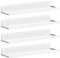 Lifewit Floating Shelves for Wall, 4 Pack White Plastic Shelf 38.1cm Room Decor for Bookcase/Vinyl Record Display/Photo/Picture in Bedroom, Living Room, Bathroom, Kitchen Storage and Organization