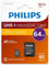 Philips MicroSDHC 64Go CL10 80mb/s UHS-I + Adaptateur au détail