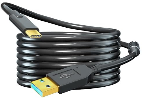 YAMCOWL Camera Tether,USB 3.0 to USB-C Cable (16.4Ft/5m) for Power Delivery Connection Between Camera and Computer、Compatible Nikon,Canon Camera, VR Headset and Gaming PC