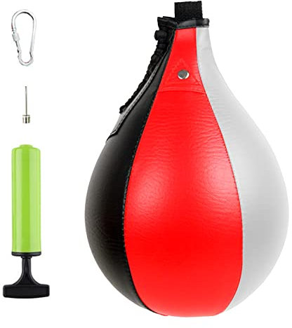 Aizuoni Speedbags Zum Boxen | PU-Leder Speed Punchingball - Mit Pumpe Und Sicherheitsknopf, Standboxsack Solide Set Höhenverstellbarer Boxing Trainer Heavy Duty