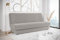 Verona Idee Schlafsofa Merina 3-Sitze Container Schlafsofa, Wohnzimmersofa aus gepolstertem Stoff mit klick-Klack-Öffnung cm 199x77x104 Grau