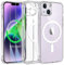 FLLAO Cover Magnetica per iPhone 14 e 2 Pellicole in Vetro Temperato, Cover iPhone 14 Compatibile con Magsafe, Custodia Traslucida Opaca Posteriore Sottile Antiurto Protettiva Case, Trasparente