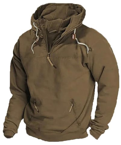 Herbst Und Winter Herren Kapuzenpullover Einfarbig Jugend Sport LäSsig Lose LangäRmelige Pullover Jacke ReißVerschluss Taschen