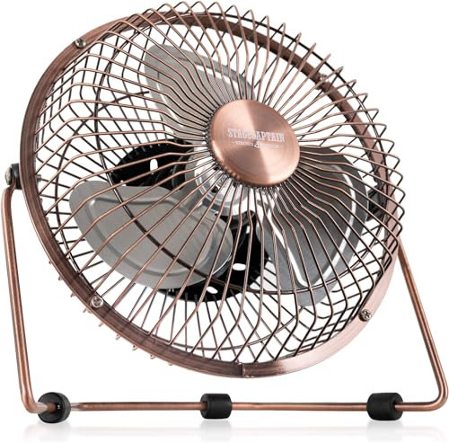 Stagecaptain TV-60U MkII 6 USB-Tischventilator 5x Set - Ideal für Schreibtische und Wohnräume - 6 großes Lüfterrad - Komplett aus stabilem Metall - Stufenlos neigbar - An USB-Buchse zu betreiben