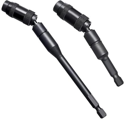 NIYATA Magnetic Pivot Drill Bit Holder, 1/4 Hex Bit Holder,Magnetic Drill Bit Holders 6.35mm Rotary Swiveling Bit Tip Holder 91mm 145mm,for Tight Spaces or Corners