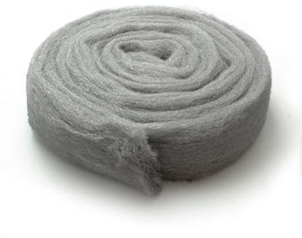 Paille de Fer n° 000 – Rouleau de 200g de Laine d’Acier – Grade Fort Idéal pour les Travaux de Ponçage et les Bois Durs