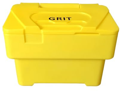 115L Stackable Lockable Grit Salt Bins Heavy Duty Outdoor Rock Salt/Sand Containers 80x48x61CM