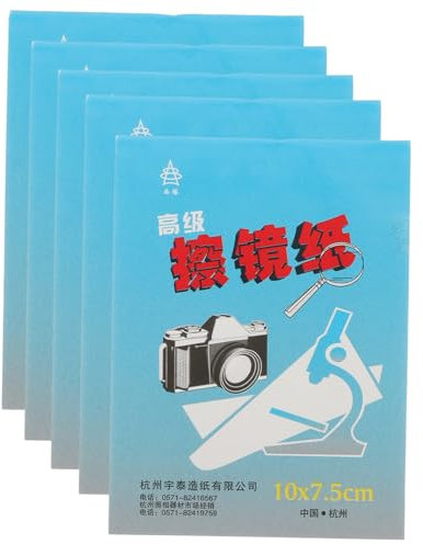 UKCOCO 250 Blatt Mikroskop Objektiv Reinigungspapier Kamera Objektiv Reinigungspapier Mikroskop Reinigungspapier Tragbares Mikroskop Reinigungstuch Reinigungsmikroskop Papier