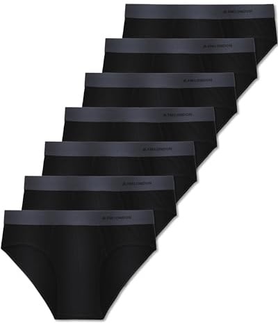 FM London 7-Pack Mens Briefs, Super Soft, Cotton Rich, Tagless Mens Pants