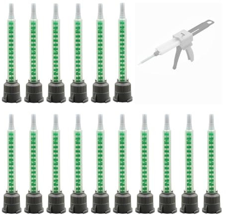 Bnnlqpsttg 50pcs Kit applicatore di ugelli miscelatori statici per miscelatore liquido colla AB