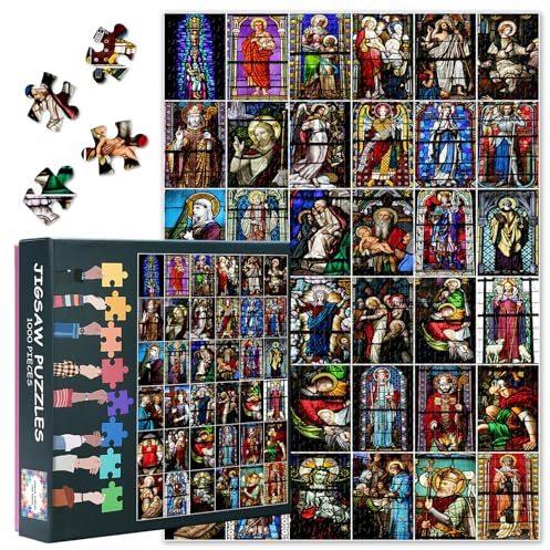 Heiligen in der Religion Puzzles 1000 Teile, Puzzle Erwachsene, Jesus Christ 1000 Teile Puzzles für Erwachsene, 70 x 50cm Puzzle Impossible Geschicklichkeitsspiel für die Ganze Familie