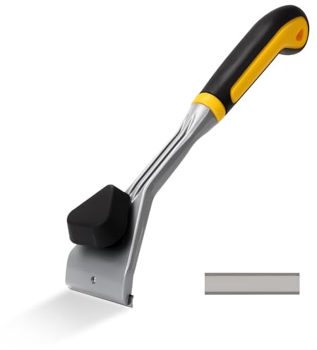 29cm Kraftschaber Ergo, Sinterkarbid Farbschaber mit 64mm Wechselklingen und Komfortabler Handgriff, Universalschaber Aus Kohlenstoffstahl zum Entfernen von Farbe, Leim, Lack und Rost