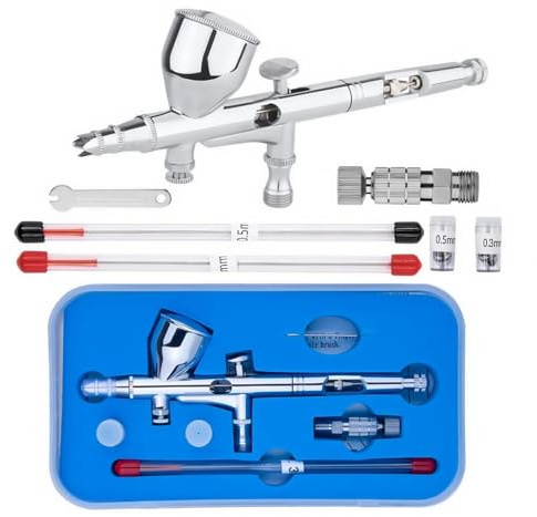 Airbrush Set T180 Airbrush Gun Kit - Dual Action Air Brush Tattoo Set Air Brush Gun Set High Precision Painting Airbrush Guns for Model Making Makeup Nails
