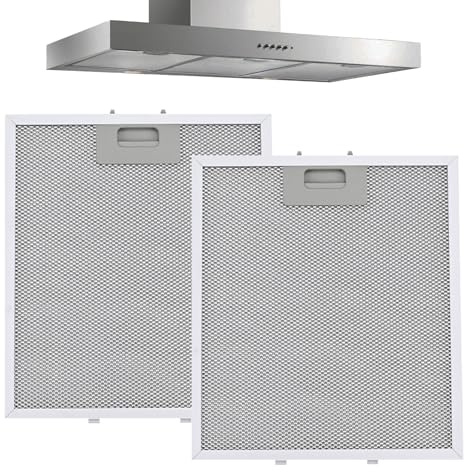 Filtro in metallo per cappa aspirante, 2 pezzi, 305 x 267 x 9 mm, in alluminio, con tessuto filtrante a 5 strati, per cappe da cucina