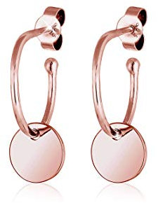 Elli Ohrringe Damen Stecker Plättchen Geo in 925 Sterling Silber Rosé vergoldet