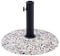 Beliani Pied de Parasol Rond en Béton Blanc avec Pierres Incrustées Diamètre 47 cm Structure Solide et Stable de 21 Kg