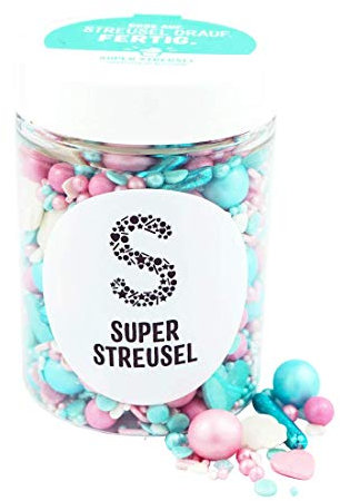 Super Streusel WünschDirWas (90g) | Zuckerstreusel für Kuchen Kekse Torte uvm. | Alle Zutaten aus der EU | Streuselmix aus Hamburg bekannt aus TV & Print | Ohne AZO-Farbstoffe (90g) (90g)
