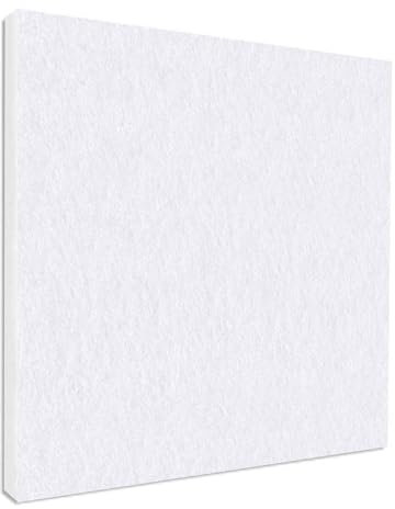 platino24 Akustikpaneele 1 Element Colore Quadrat 55 x 55 cm Weiß I Schallabsorber aus Basotect ® G+ mit Akustikfilz I Schalldämmung Wand & Decke I Akustikelemente Wandpaneel