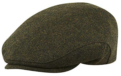 Sterkowski Modell Derby | 100% Merinowolle Schiebermütze für Herren und Damen | Schirm Winter Merino 58 cm Khaki