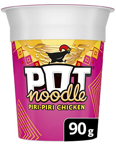Pot Noodle Piri-Piri Chicken Instant Snack vegetarian quick to make noodles 90 g