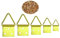 HMH-Shop Bildaufhänger 20x10mm 24x12mm 28x14mm 32x16mm 40x20mm Mix Klappösen für Bilderhaken zum Nageln vermessingt inklusive Nägel 1,4x11mm (10, Mix)
