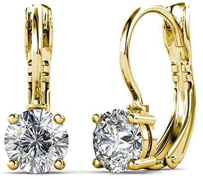MYC Paris – Ohrringe rund – Messing von hoher Qualität + vergoldet mit 18 K oder Rotgold 18 K oder Rhodium – österreichischer Kristall – Geschenk zum Geburtstag, Muttertag, Weihnachten – Farbe