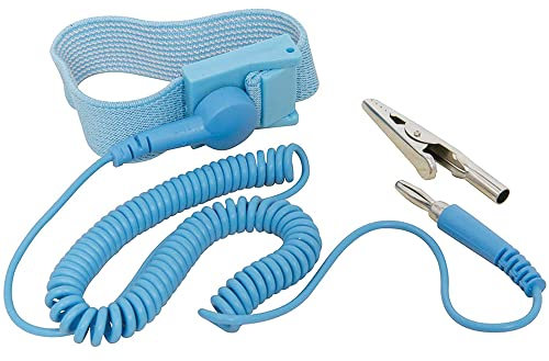 Tiardey Antistatik-Armband Handschlaufe Band ESD-Entladung – mit Erdungsdraht und Krokodilklemmen – erden Sie Sich selbst,um den Aufbau statischer Elektrizität zu verhindern