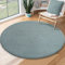 the carpet Relax Moderner Flauschiger Kurzflor Teppich, Anti-Rutsch Unterseite, Waschbar bis 30 Grad, Super Soft, Felloptik, Blau, 200 x 200 cm Rund