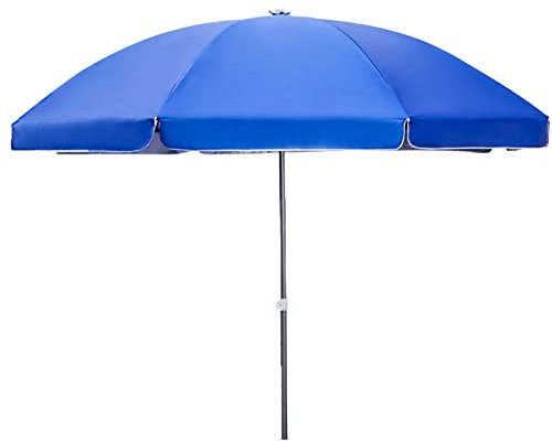 SANJIANG Gartenschirm Rund Hawaii Strandschirm Knickbar Sonneschirm UV-Schutz Wasserabweisend Für Strand, Balkon Und Terrasse,Blue-6.5ft