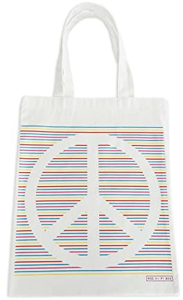 Wee Blue Coo Tote Bag Peace Sign Cotton bag Reusable Cloth Bags Eco Friendly Bags.