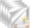 4 Stück Spiegelfolie Dekorative Wandspiegel Spiegelfliesen Selbstklebend, Klebespiegel,Spiegel zum Kleben Aufkleben, Spiegel Wand, Selbstklebende Fliesen Badezimmerspiegel Türspiegel