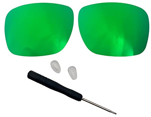 Wetnenss Replacement Lenses & H20 Screwdriver for Oakley Holbrook Metal OO4123 Sunglasses (green)