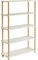 IBUYKE 5-Tier Wooden Open Bookcase - Modern Freestanding Bookshelf Storage Organizer,Multifunctional Display Stand for Bedroom, Living Room and Home Office, Storage Cabinet,White WBC005W