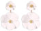 FDEETY Large Flower Boho Drop Dangle Earrings - Vintage Matte Stud Earrings - Lightweight Jewelry for Women and Girls - Party Prom Accessories (White)