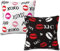 Naqiuli XOXO Dekokissenbezüge, Set mit 2 roten Lippen, 45,7 x 45,7 cm, moderner Landhausstil, dekorativer Kissenbezug für Sofa, Wohnzimmer, Büro
