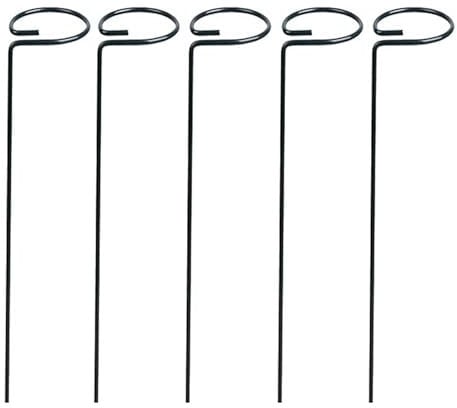 5/10 stücke Garten Unterstützung Stake Metall Garten Anlage Unterstützt Einzelnen Stamm Strauch Halter for Pflanzen Rose Blumen Gemüse Reben (Color : 18 inches 5PCS)