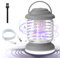 Lampada Zanzare da Interno e Esterno, Ammazza Zanzare Elettrico 5W, Zanzare Elettrico Portatile, Antizanzare Elettrico Portatile, Uccidi Zanzariera Elettrica con Luce di LED (USB senza Pila, Grigio)