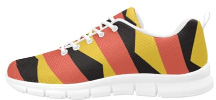 IFCXA Deutschland Flagge Damen Leichte Atmungsaktive Laufschuhe Mode Sneaker, mehrfarbig, 39 EU