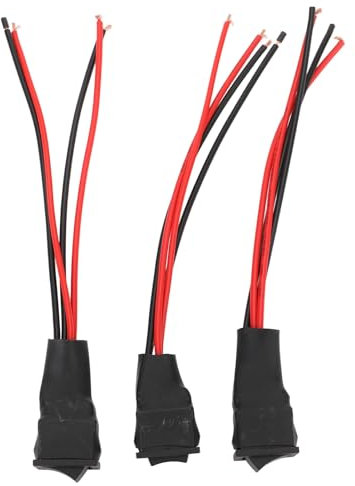 BOROCO 10A DC Moteur Avant Inverseur 3 Positions Positif Négatif Contrôle de polarité DC Moteur Interrupteur Réversible avec Fil 3 Pièces