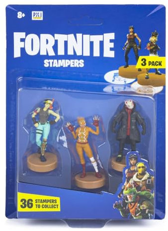 Fortnite Stampers - Lot de 3 Figurines Jouets de Collection - (sélection aléatoire)