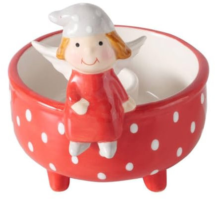 Boltze Home Kerzenhalter mit Engel Malena, Farbe:Rot