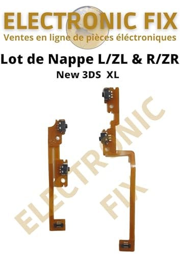 ELECTRONICFIX - Lot de Nappe Contacteur/Flex/Ruban Bouton Gâchette L/ZL & R/ZR Câble Flexible Compatible avec Nintendo New 3DS XL - Remplacement et Réparation