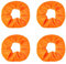 Haargummi,Haargummis Scrunchies Satin,Weiche Elastische Haarbänder Pferdeschwanz,Haare Ringe aus Samt für Damen und Mädchen,Klassische Pferdeschwanzhalter Haarschmuck Groß für Haare (Orange)