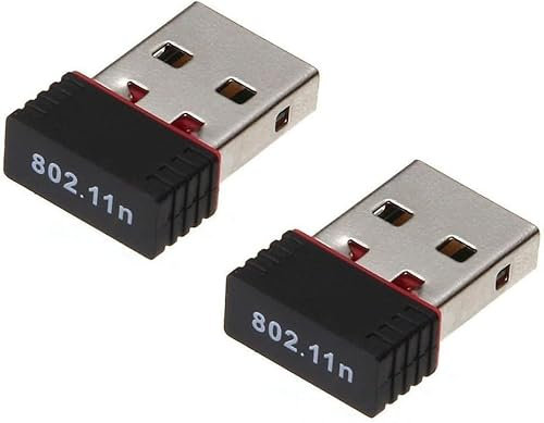 2 Pcs Black Mini for 150Mbps USB and for USB 2.0 WiFi Adapter Free Driver Wireless for 802.11n Wireless Compatible with IEEE for 802.11n,IEEE 802.11g,for IEEE 802.11b Standard 150M Network LAN Card Ne