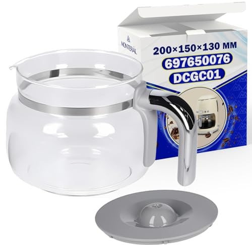 Caraffa Caffe Americano con Coperchio per Macchina Caffe Americano 200x150x130 mm con Codice Originale 697650076 DCGC01 per Smeg - Garanzia di 10 Anni - MONTERAL