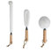 3-piece Decanter Cleaning Brush Flexible Bottle Brush: Multifunctional Household Cleaning Brush Tool - For Decanter Goblet Glasses (Bamboo Wood Handle)