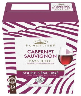 Club des sommeliers Cabernet sauvignon Rouge, 3L