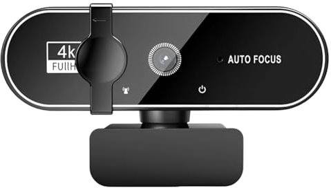 Suoumwa Webcam Video Camera Video Camera 4K Autofocus Streaming Web Cam Cam Full HD Webcams pour Ordinateur Portable PC