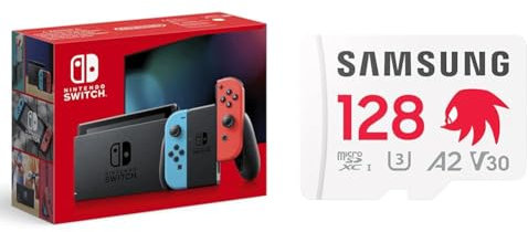 Nintendo Switch-Konsole Neon-Rot/Neon-Blau + Sonic microSD Karte
